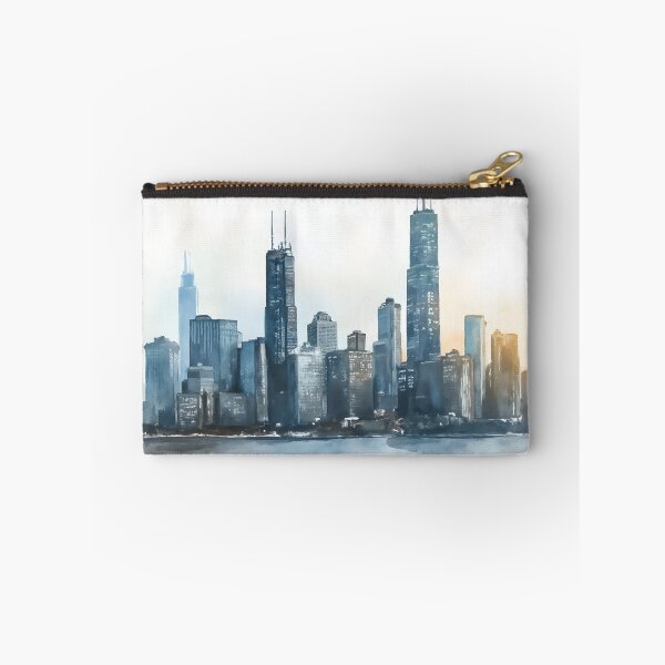 Item preview, Watercolor Style Chicago Skyline designed and sold by HighrockDesigns.