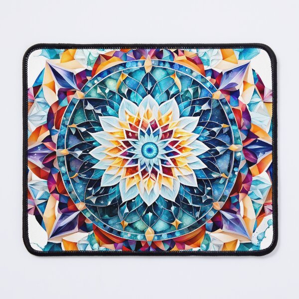 Item preview, Cosmic Eclipse: Celestial Luminescence Mandala designed and sold by MandalasShops.