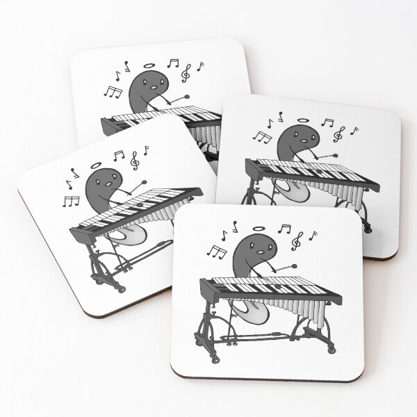 Item preview, Cute Tadpole Playing Vibraphone Instrument In Love with Music (Vibraphonist Melody)  designed and sold by FociCreate.