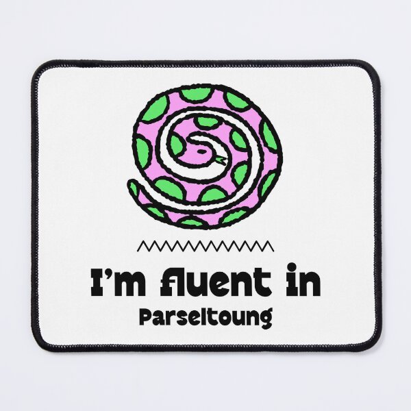 Item preview, I’m fluent in Parseltongue (Black) T-shirt designed and sold by Akira-closet.