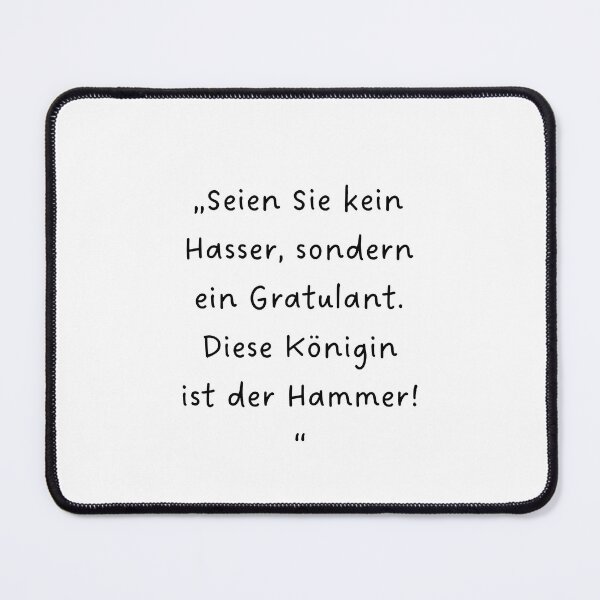 Item preview, “Seien Sie kein Hasser, sondern ein Gratulant. Diese Königin ist der Hammer!” | Handwritten-Style Font | Minimalistic designed and sold by RM-Journey.