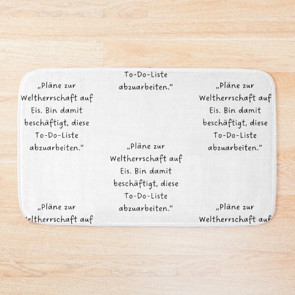 Item preview, “Pläne zur Weltherrschaft auf Eis. Bin damit beschäftigt, diese To-Do-Liste abzuarbeiten.” | Handwritten-Style Font | Minimalistic designed and sold by RM-Journey.