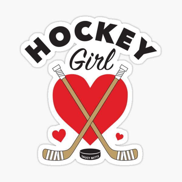 Item preview, Hockey Girl Love Heart Hockey Sticks designed and sold by SaucyMitts.