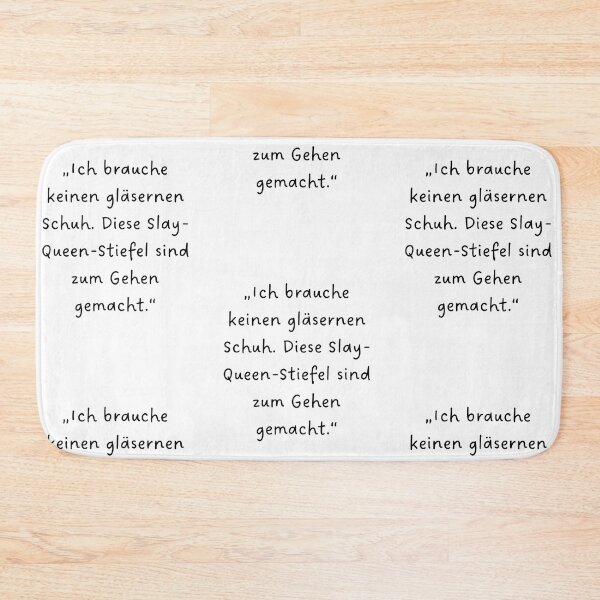 Item preview, “Ich brauche keinen gläsernen Schuh. Diese Slay-Queen-Stiefel sind zum Gehen gemacht.” | Handwritten-Style Font | Minimalistic designed and sold by RM-Journey.