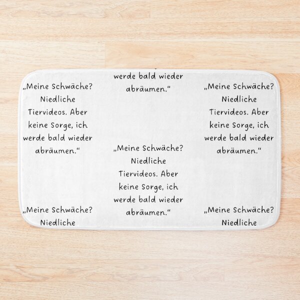 Item preview, “Meine Schwäche? Niedliche Tiervideos. Aber keine Sorge, ich werde bald wieder abräumen.” | Handwritten-Style Font | Minimalistic designed and sold by RM-Journey.