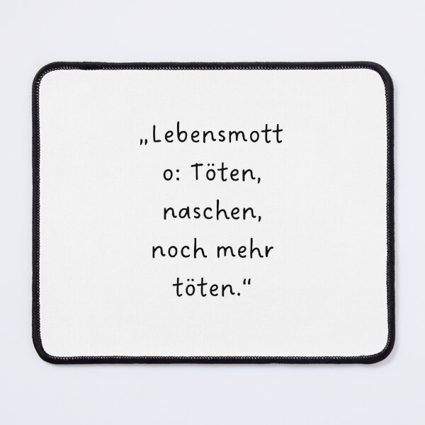 Item preview, “Lebensmotto: Töten, naschen, noch mehr töten.” | Handwritten-Style Font | Minimalistic designed and sold by RM-Journey.