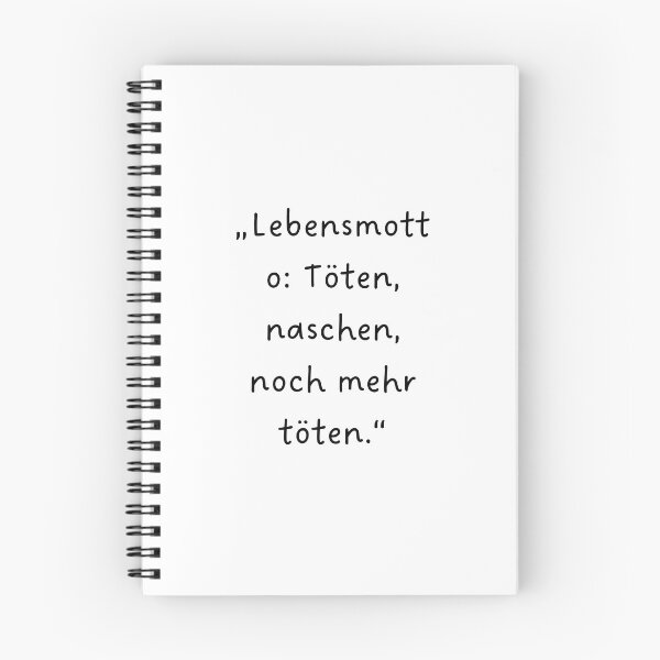 Item preview, “Lebensmotto: Töten, naschen, noch mehr töten.” | Handwritten-Style Font | Minimalistic designed and sold by RM-Journey.