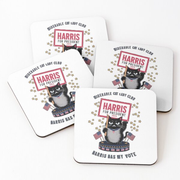 Item preview, Kamala Harris Angry Black Cat Voted USA designed and sold by JediKittenWars.