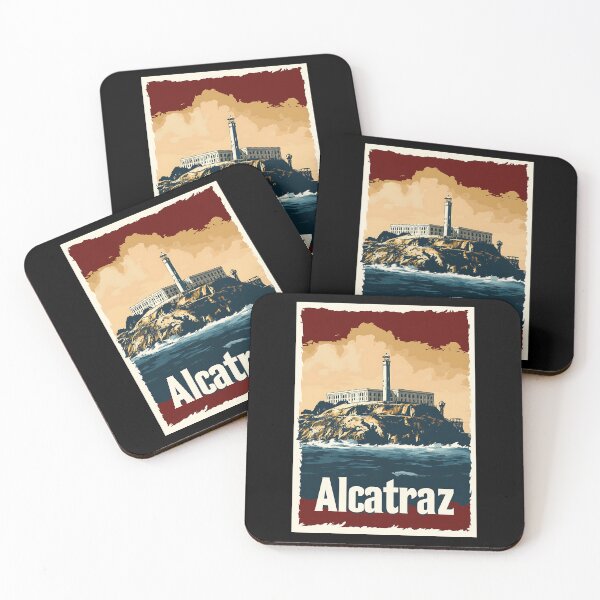 Item preview, Alcatraz Vintage Travel Poster designed and sold by Boddicca.
