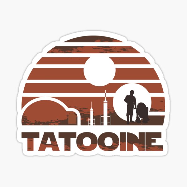 Vista previa del artículo con la obra «visita tatooine», diseñado y vendido por nerdup.