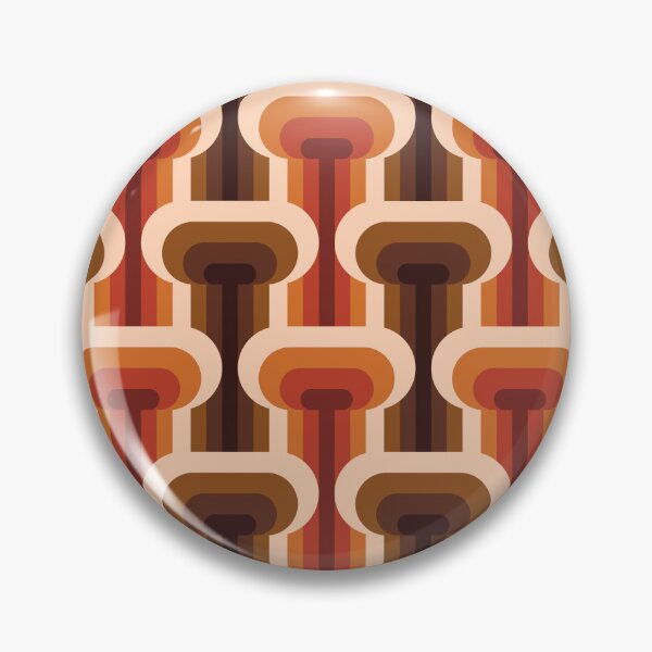 Item preview, Retro mid-century modern T-shape brown pattern designed and sold by Dana Du.