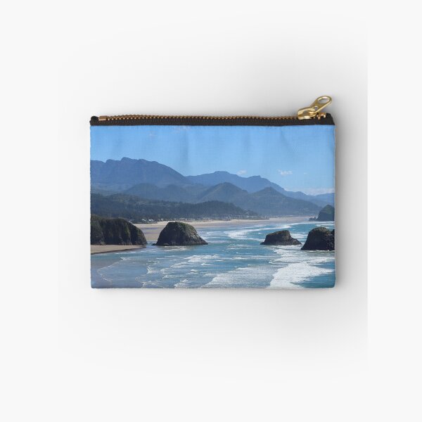 Item preview, View from Ecola State Park onto Crescent Beach and in the distance Haystack rock and Cannon Beach. designed and sold by dkaranouh.