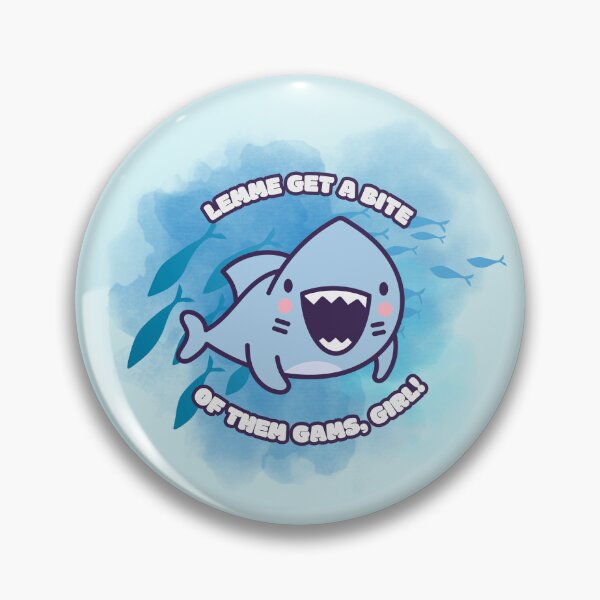 Item preview, "Lemme Get A Bite Of Them Gams, Girl!" Kawaii Death Shark designed and sold by MoonlitMystic.