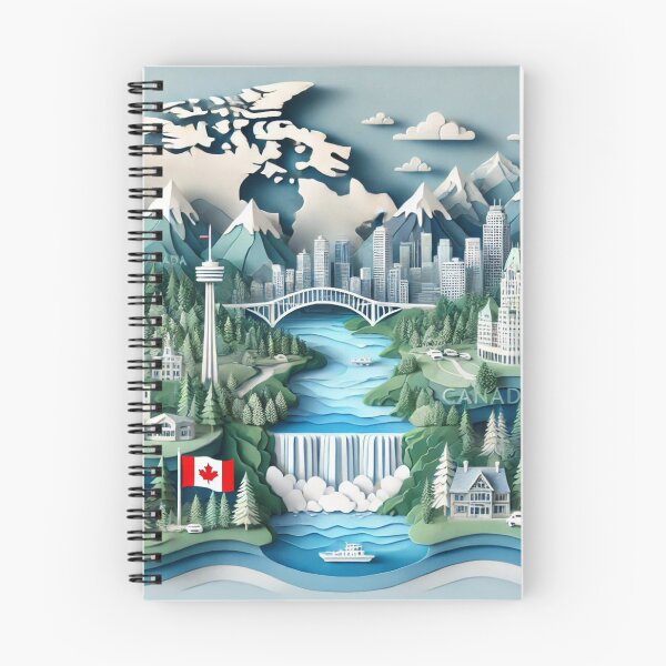 Item preview, "Canadian Landscape Paper Art | Detailed Cityscape of Canada by VVAT" designed and sold by vvatcharasena.