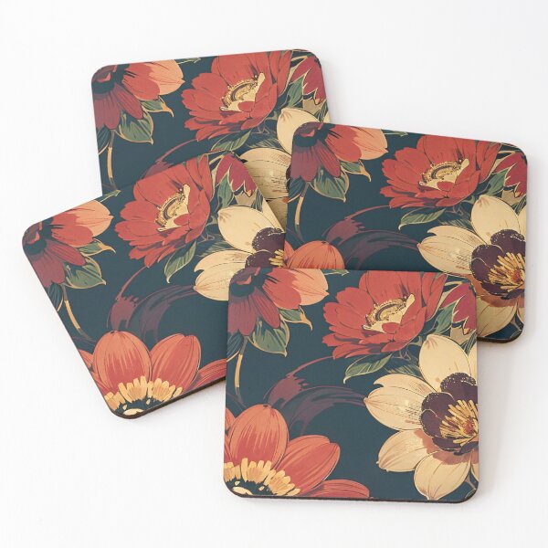 Item preview, Traditional Kutani-Inspired Floral Artwork designed and sold by SakuraJapanArt.