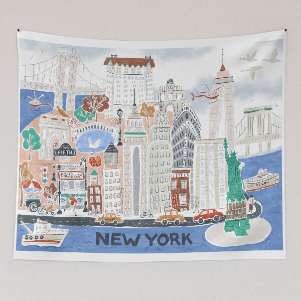 Item preview, New York City map illustration designed and sold by Bridgett3602.