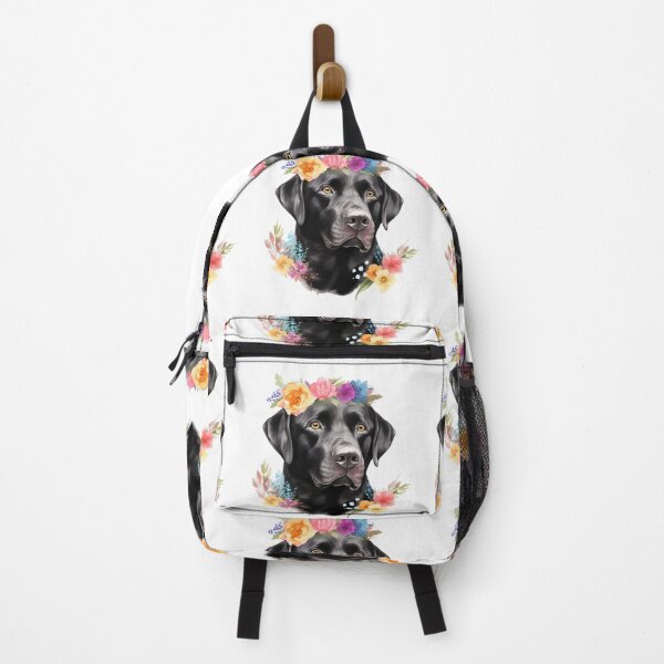 Item preview, Black Labrador with Floral designed and sold by lojadpop.