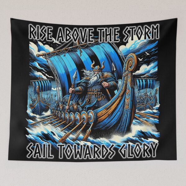 Item preview, Viking Spirit Rise Above The Storm Sail Towards Glory designed and sold by HolidayT-Shirts.