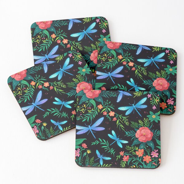 Item preview, Dragonflies and flowers. designed and sold by PatDoArt.