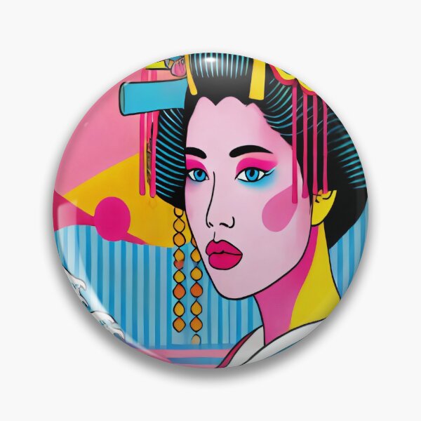 Item preview, Vibrant Pop Ukiyo-e Geisha designed and sold by SakuraJapanArt.