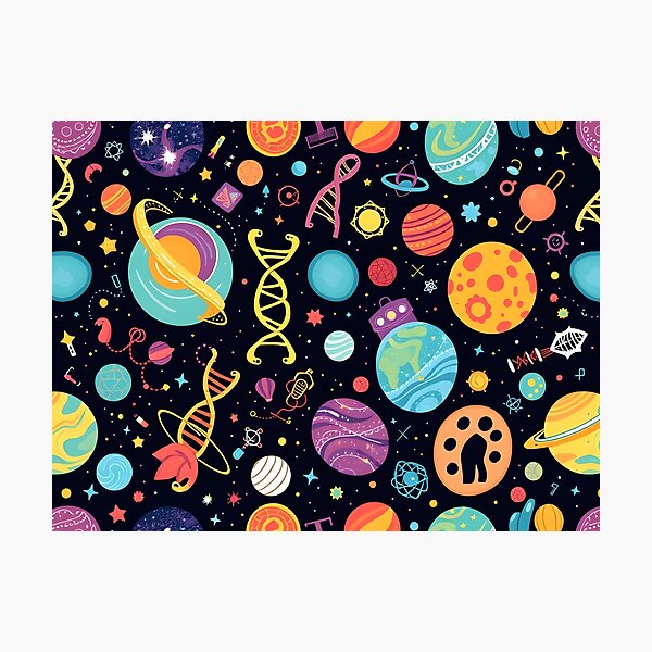 Item preview, Cosmic Science Pattern for Kids designed and sold by Nanobrain.
