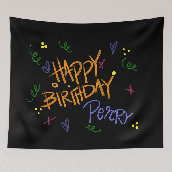 Item preview, HAPPY BIRTHDAY PERRY CUSTOM NAME designed and sold by GIVENGRACE.ART.