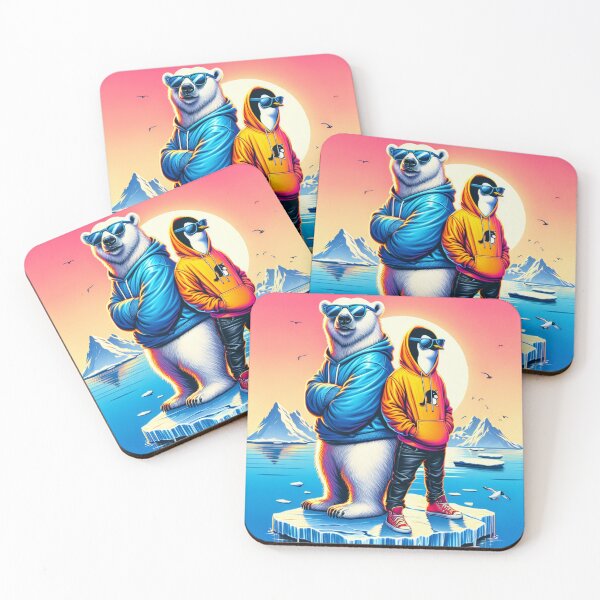 Item preview, Cool Chill Out Polar Bear and Penguin designed and sold by ssmg80.