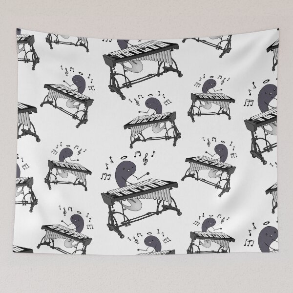 Item preview, Funny Kid Playing Vibraphone Mallets Vibraphone Instrument Pattern designed and sold by FociCreate.