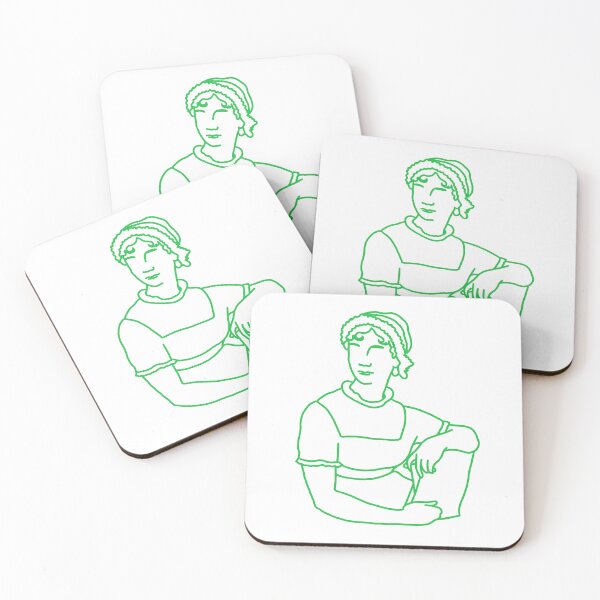 Item preview, Lime green Jane Austen silhouette minimalist outline - English regency novelist - Pride and Prejudice author designed and sold by StudyPuff.