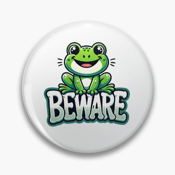 Item preview, Smiling Frog Warning of Danger designed and sold by Nafisto.