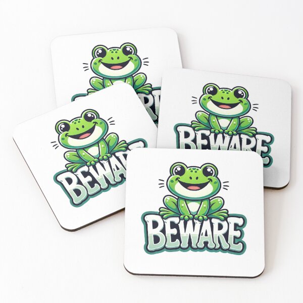 Item preview, Smiling Frog Warning of Danger designed and sold by Nafisto.
