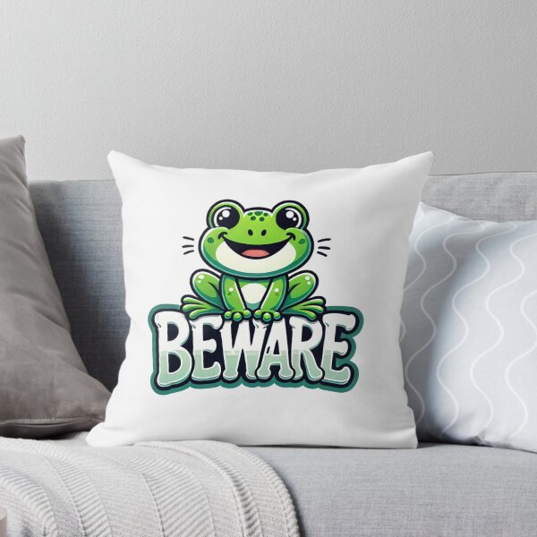 Item preview, Smiling Frog Warning of Danger designed and sold by Nafisto.