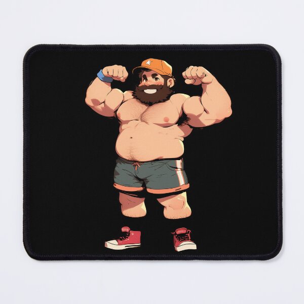 Item preview, Cute brawny bearded power lifter. designed and sold by TheVibesGallery.