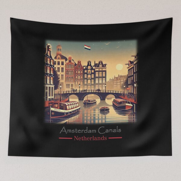 Item preview, Amsterdam's iconic canals designed and sold by Era-of-Traveler.