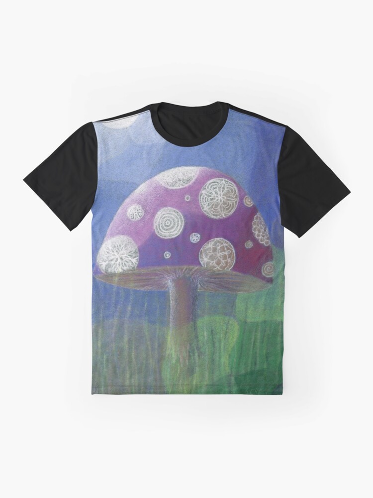 Alternate view of Purple Mandala Fungi Graphic T-Shirt