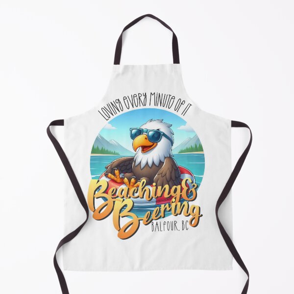Item preview, Eagle sitting in a floatie wearing sunglasses on a mountain lake designed and sold by Sherihdesigns.
