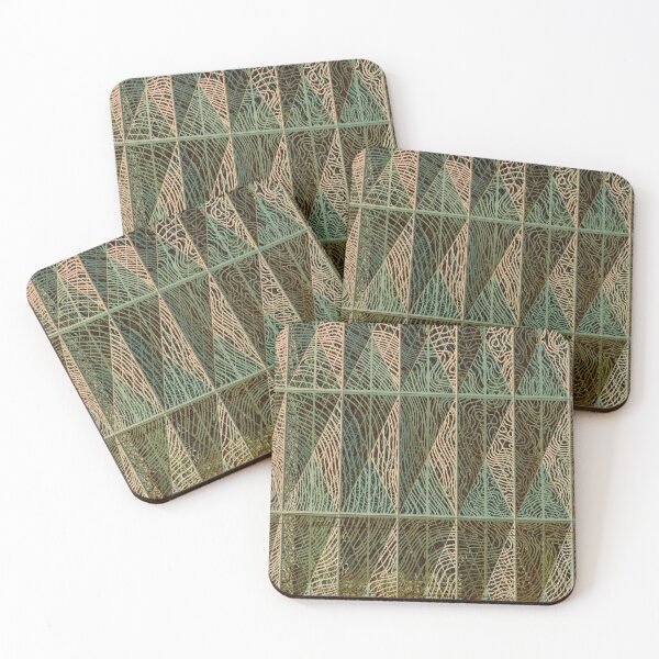 Item preview, Architectural Abstract Green Tones designed and sold by Bonnie  Follett.