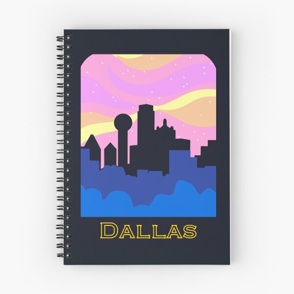 Item preview, El horizonte de Dallas con una puesta de sol rosa designed and sold by fallowfawnart.