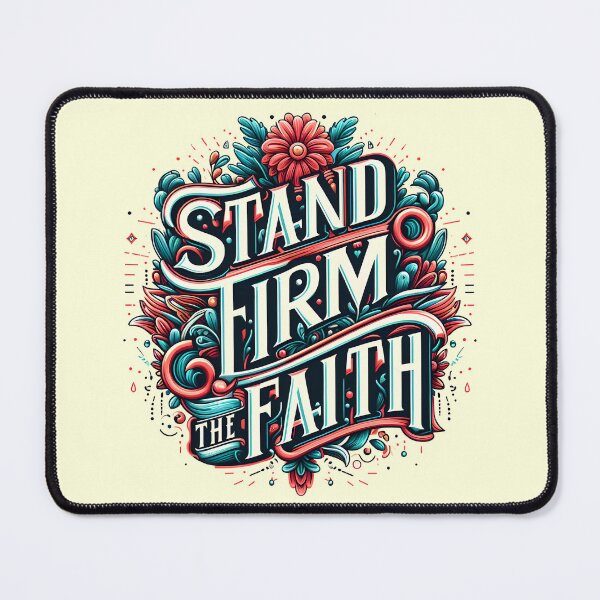 Item preview, Stand Firm in the Faith, typography designed and sold by maxmaj.
