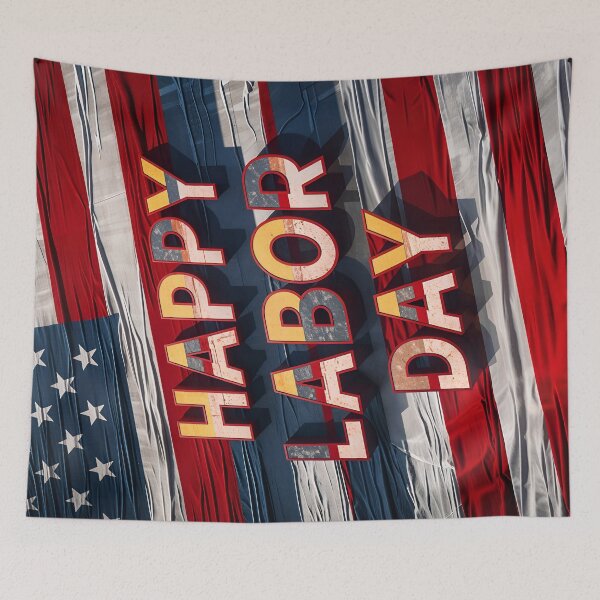 Item preview, Happy Labor Day American Flag Design designed and sold by TheArtOfPat.