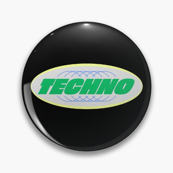 Item preview, Techno Sticker | Flat Techno Vintage Green & Acid Yellow designed and sold by NotGoodStickers.