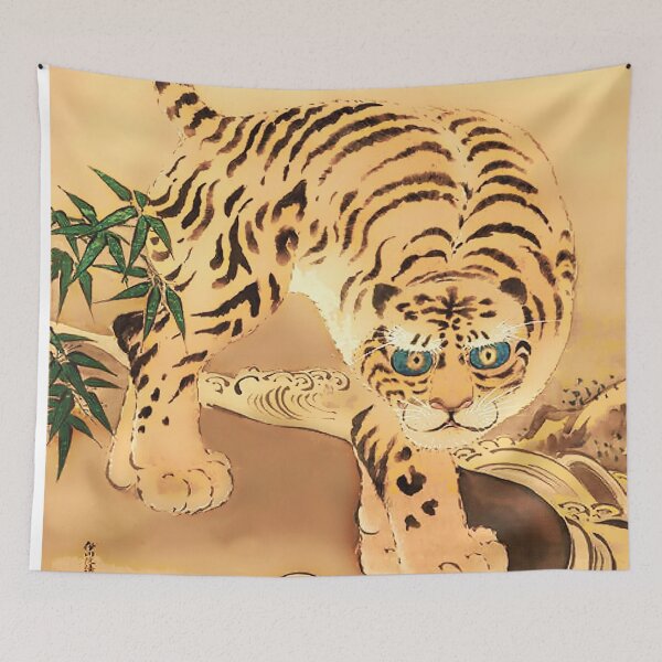Item preview, Vintage Minhwa Tiger by a Stream designed and sold by PatricianneK.