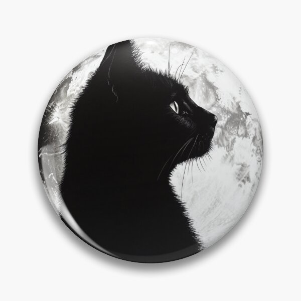 Item preview, Black Cat Moon Silhouette  designed and sold by rosebudprintco.