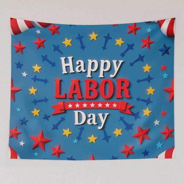 Item preview, Happy Labor Day American Flag Design designed and sold by TheArtOfPat.