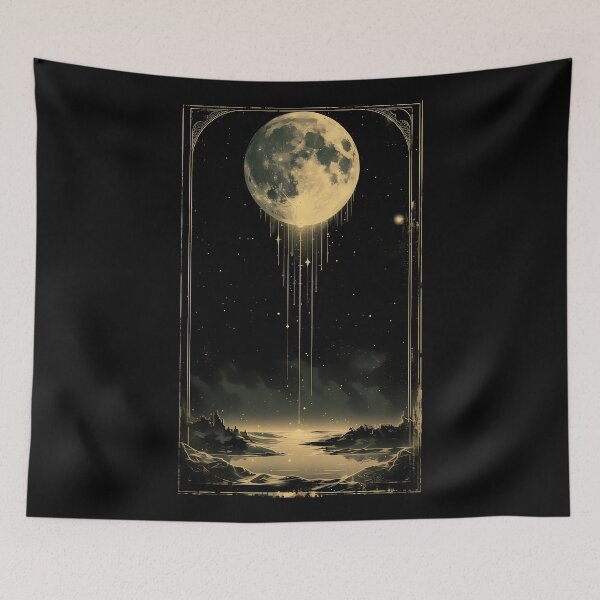 Item preview, Full moon in a dark surrealism landscape  designed and sold by Fantasy Cache.