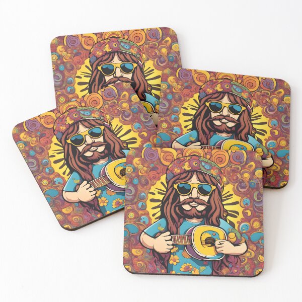Item preview, Guitar Playing Hippy designed and sold by PSYStickersAUS.