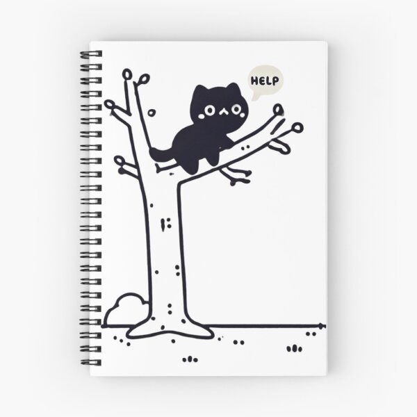 Item preview, Black Cat Stuck on Tree Seeking Help - Rescue Image designed and sold by EchoFusion.