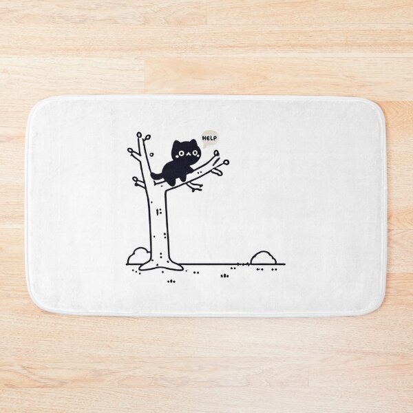 Item preview, Black Cat Stuck on Tree Seeking Help - Rescue Image designed and sold by EchoFusion.
