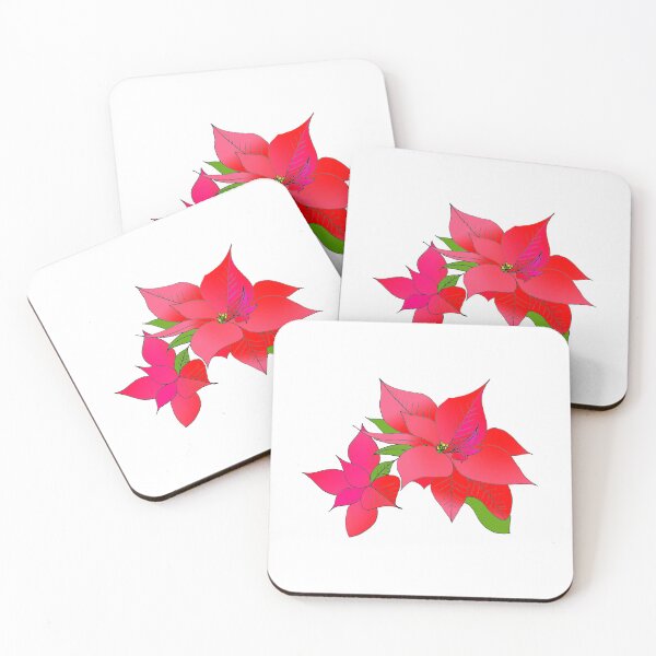 Item preview, Red Poinsettia Xmas flower lover traditional Christmas bloom designed and sold by Artstastic.