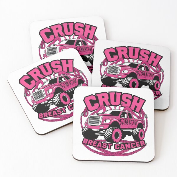 Item preview, crush breast cancer truck designed and sold by GogoGrove.